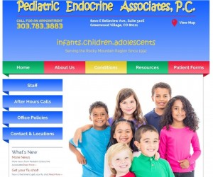 Pediatric Endocrine Associates website after