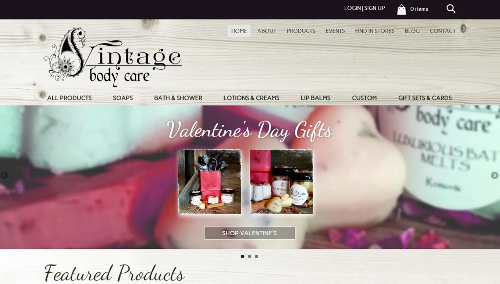 Vintage Body Care After - website design, responsive, visual, ecommerce